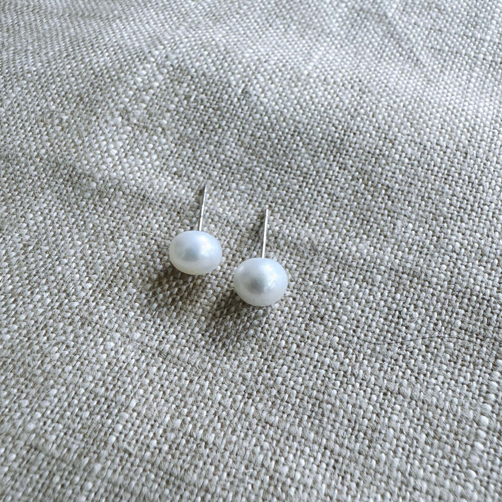 Freshwater Pearl Studs | 10mm