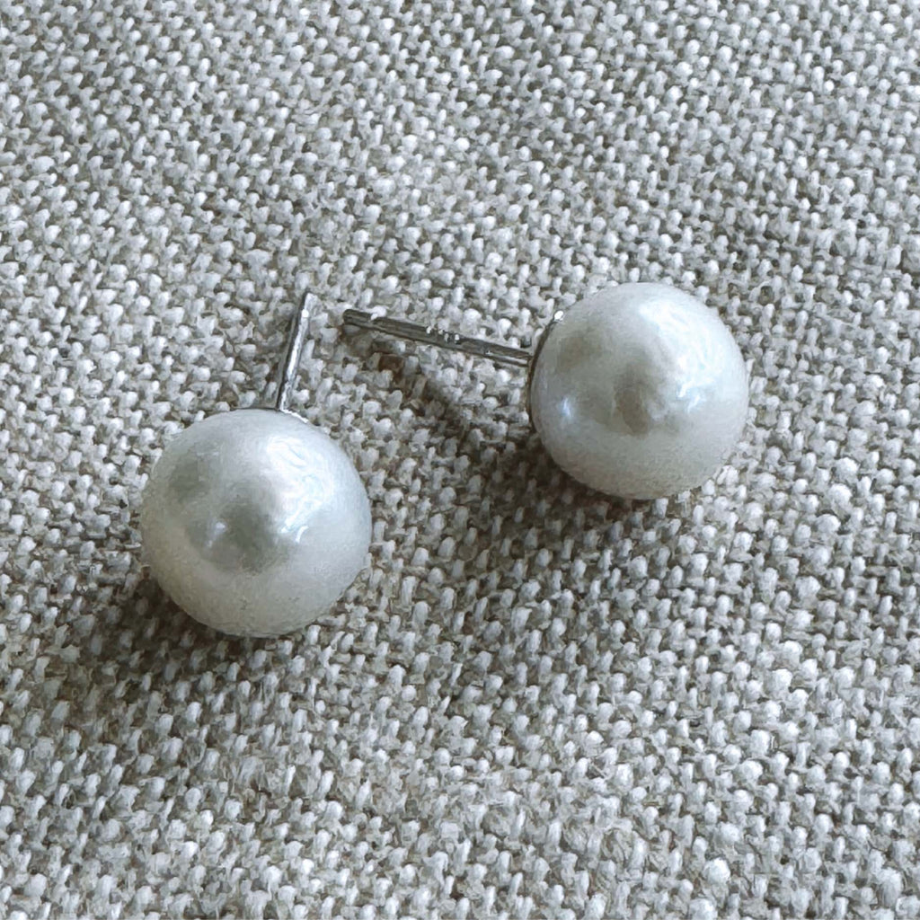 Freshwater Pearl Studs | 10mm
