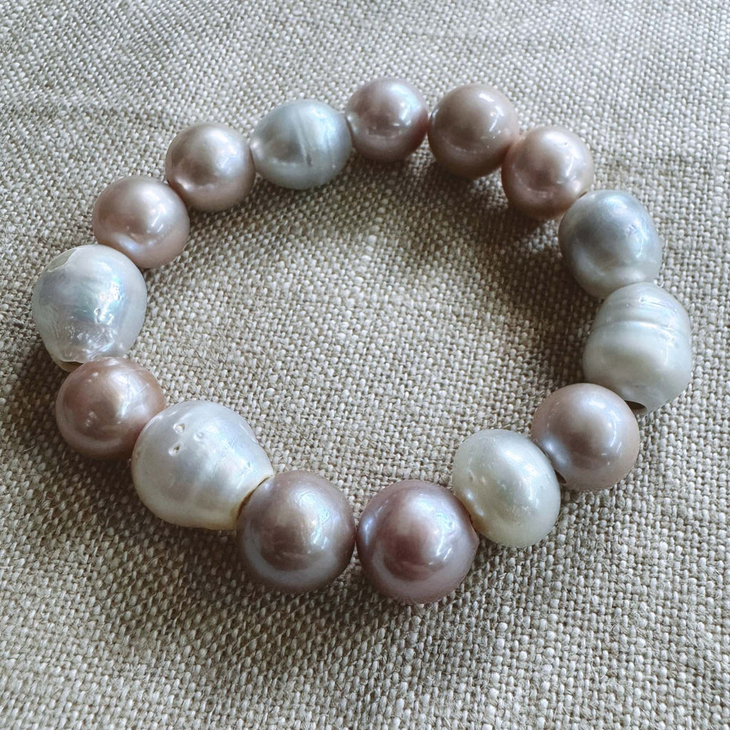 Pink Edison Stretch Bracelet