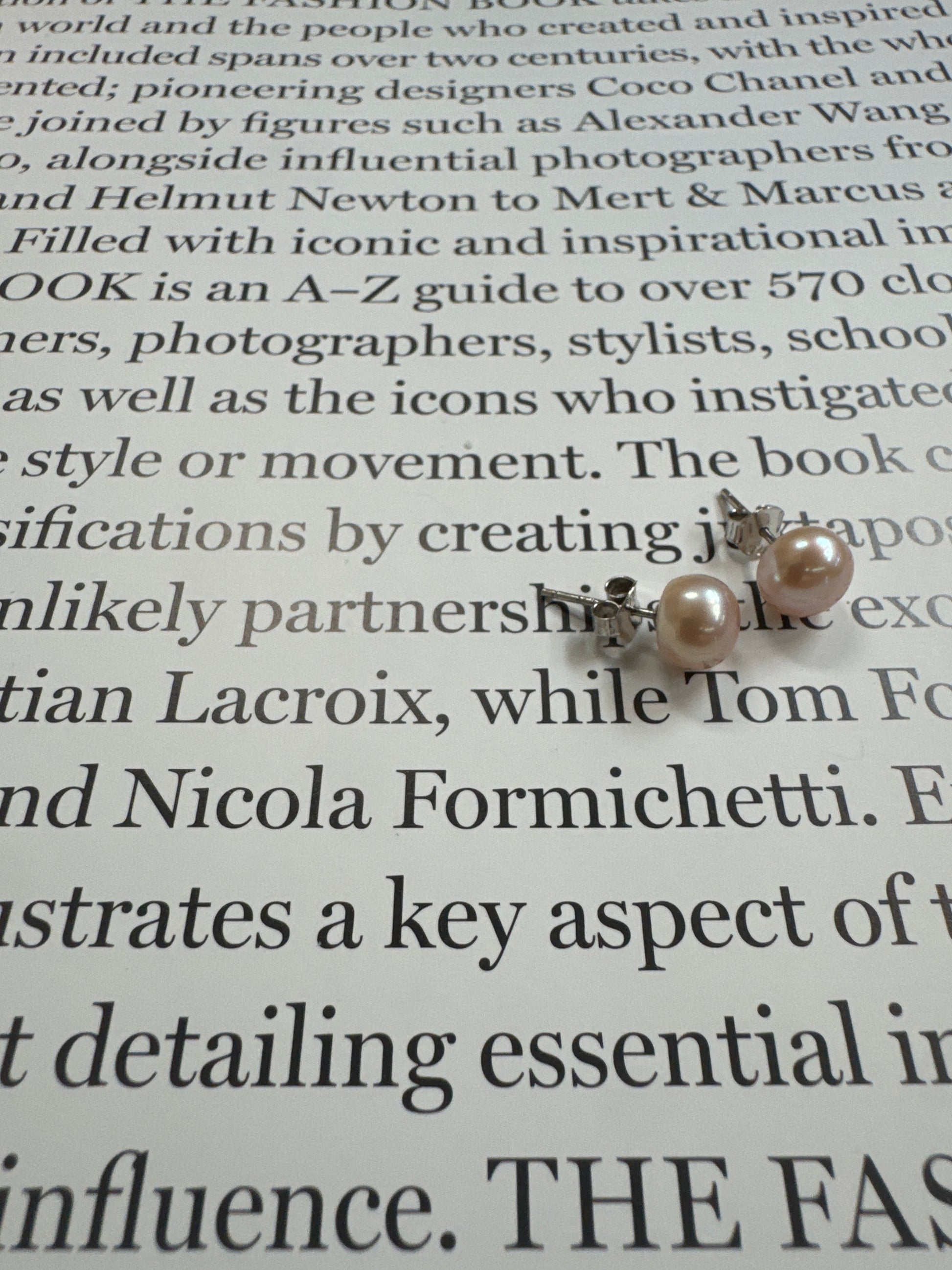 Blush Pearl Studs | 8.5mm